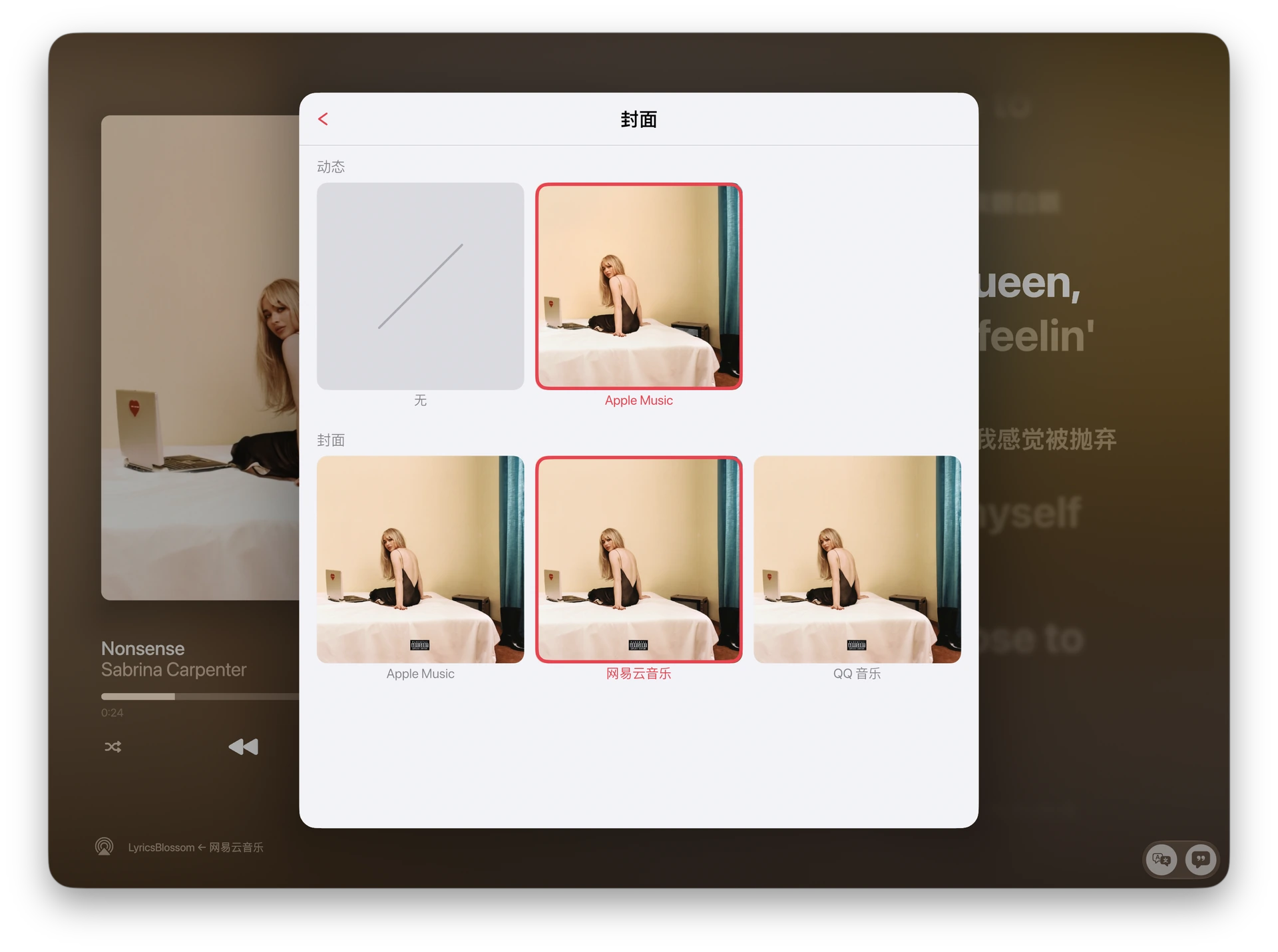 封面与动态封面选择